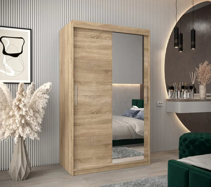 120cm,150cm, 180cm, 203cm,250cm Lyon  full mirror sliding door wardrobe