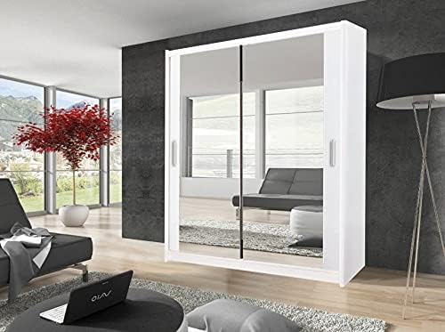 100cm,120cm,150cm, 180cm, 203cm,250cm Milan full mirror sliding door wardrobe