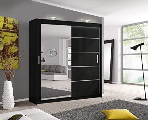 120cm,150cm, 180cm, 203cm,250cm Lyon  full mirror sliding door wardrobe