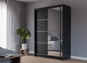 120cm,150cm, 180cm, 203cm,250cm Lyon  full mirror sliding door wardrobe