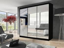 100cm,120cm,150cm, 180cm, 203cm,250cm Milan full mirror sliding door wardrobe